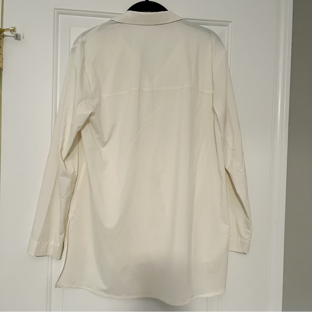 Aday Something Cool Button Down Top - Ivory/Crean - image 2